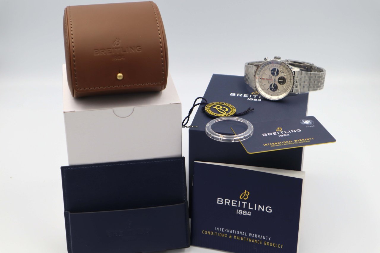 Breitling Navitimer 1 B01 Chronograph 43 Mens watch Unisex Automatic Steel AB0121211G1A1 Replica 8