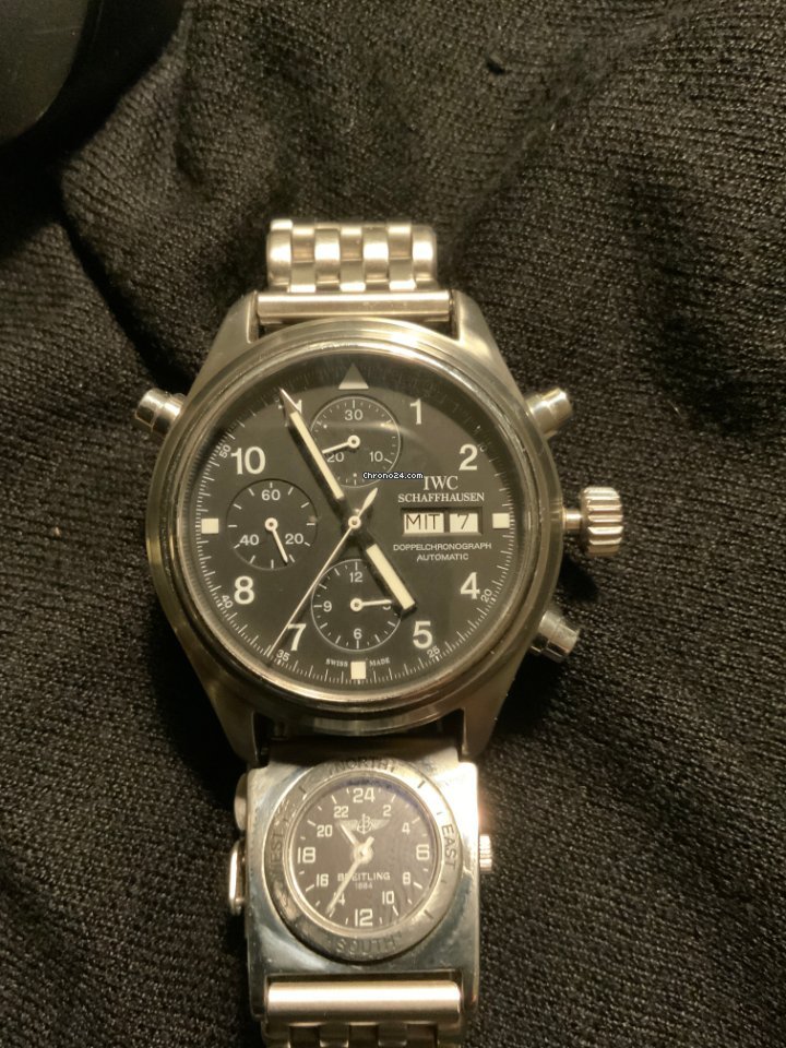 IWC Pilot Double Chronograph Mens watch Unisex Automatic Steel 2829952 Replica 8
