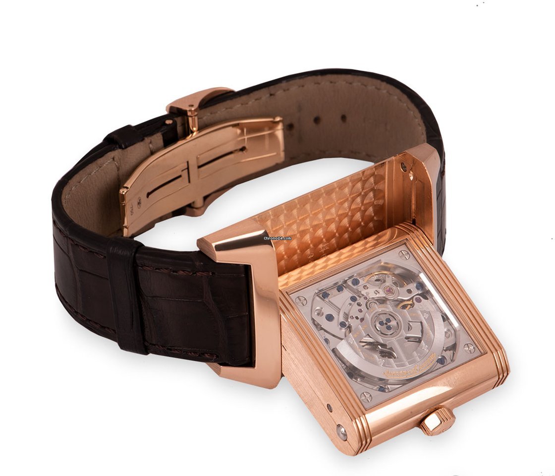 IMG_9081 Jaeger-LeCoultre Reverso Squadra Hometime Mens watch Unisex Automatic Rose gold 230.2.77 Q7002420 Replica 8