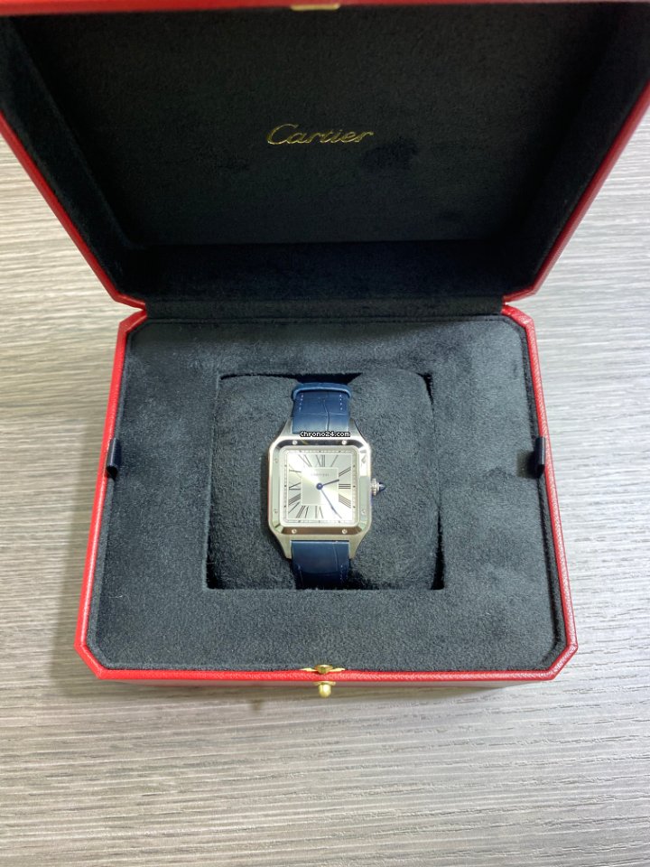 IMG_9081 Cartier Santos Dumont Mens watch Unisex Quartz Steel WSSA0022 Replica 8