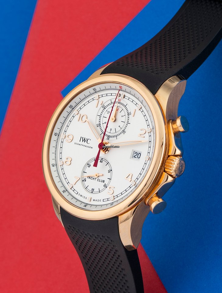 IMG_9081 IWC Portuguese Yacht Club Chronograph Mens watch Unisex Automatic Rose gold IW390501 Replica 8