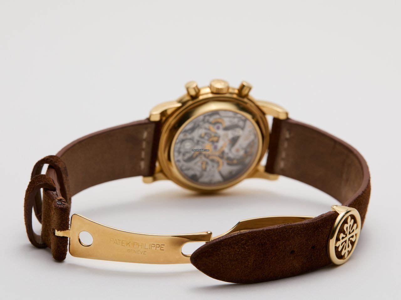 IMG_9081 Patek Philippe Perpetual Calendar Chronograph Yellow gold 3970EJ Replica 8