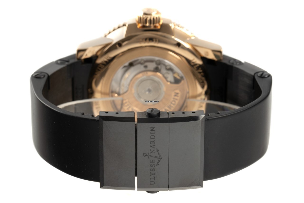 IMG_9081 Ulysse Nardin Maxi Marine Diver Mens watch Unisex Automatic Yellow gold 266-33 Replica 8