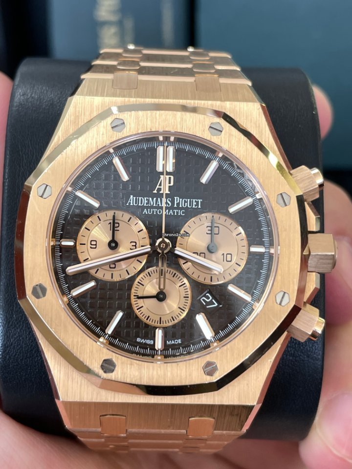 Audemars Piguet Royal Oak Chronograph Mens watch Unisex Automatic Rose gold 26331OR.OO.1220OR.02 Replica 8