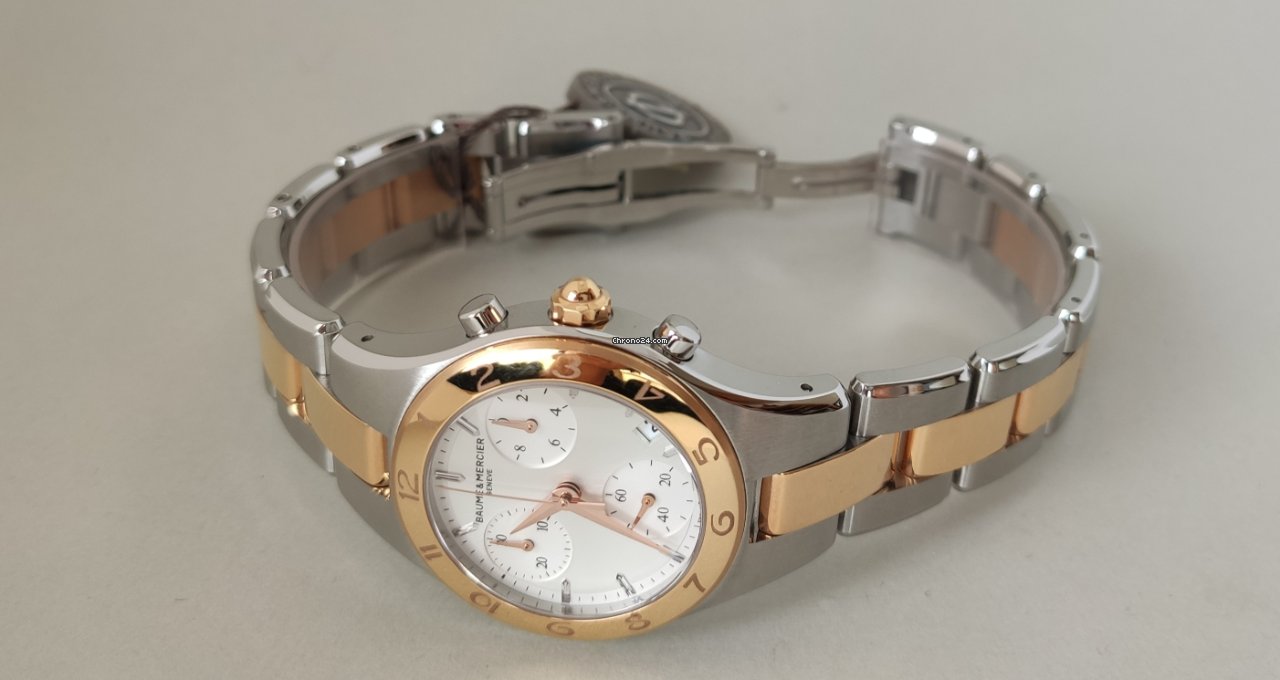 IMG_9081 Baume & Mercier Linea Womens watch Quartz Gold Steel M0A10016 Replica 8