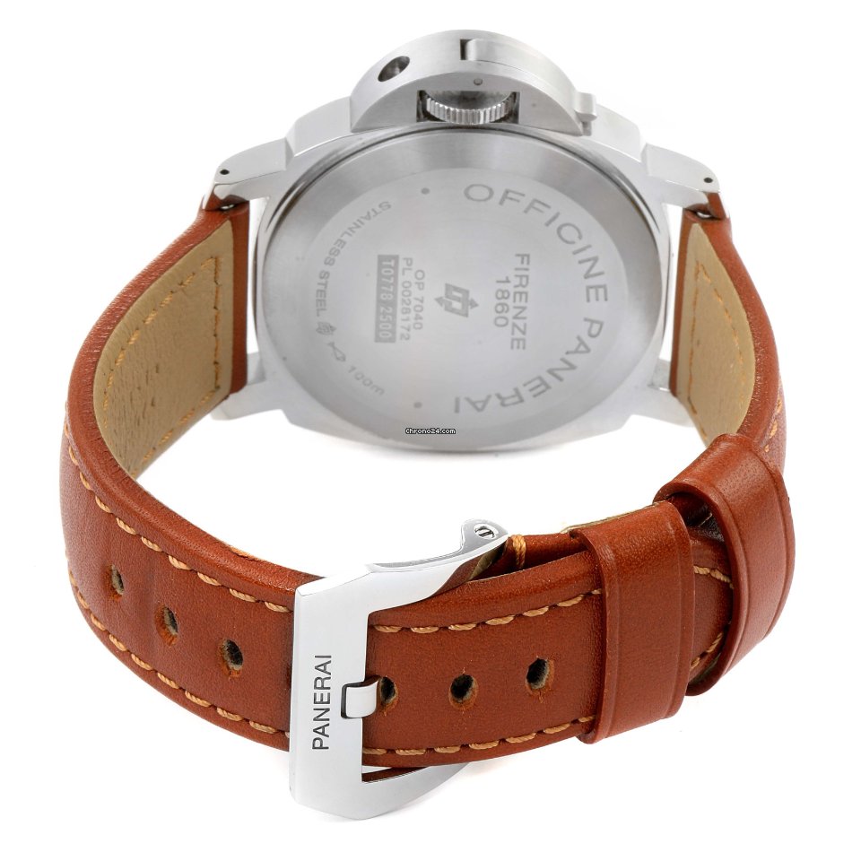 IMG_9081 Panerai Luminor Marina Mens watch Unisex Manual winding Steel PAM01005 Replica 8