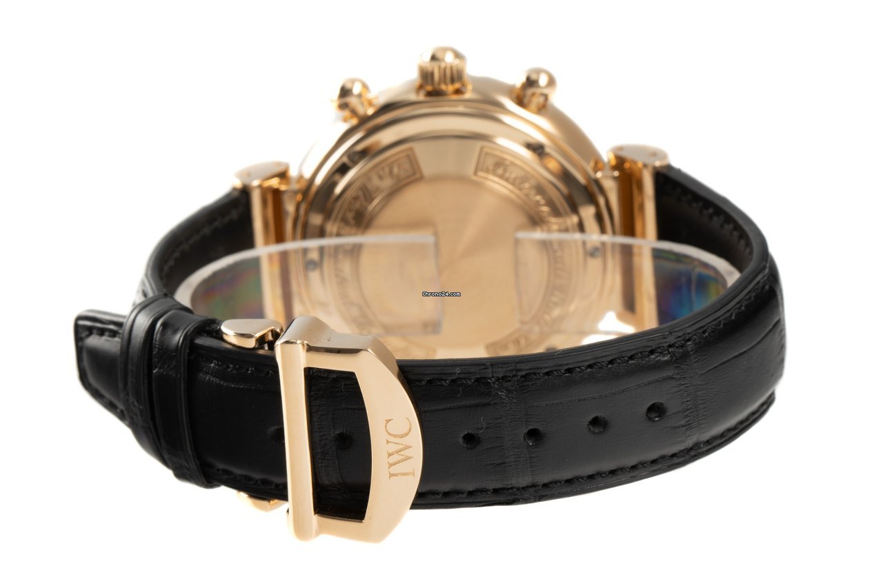 IMG_9081 IWC Da Vinci Perpetual Calendar Mens watch Unisex Automatic Yellow gold 3758 Replica 8