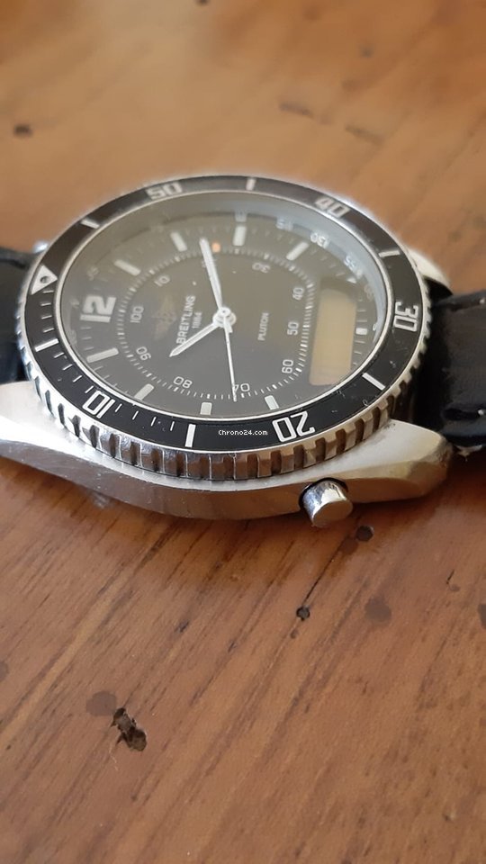 IMG_9081 Breitling Pluton Mens watch Unisex Quartz Steel 80191 Replica 8