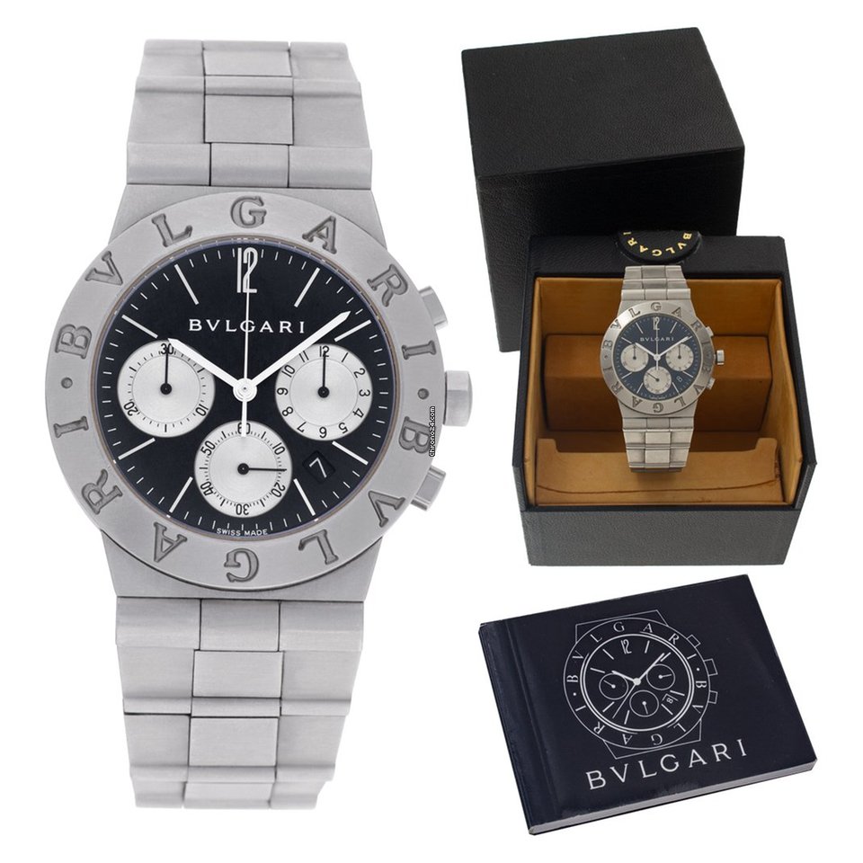 Bulgari Diagono Mens watch Unisex Quartz Steel CH 35S Replica 8