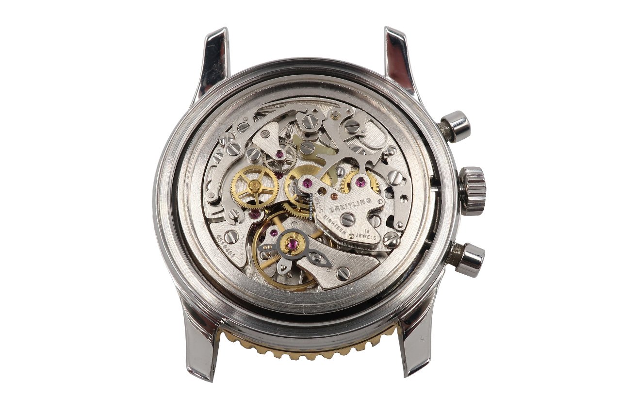 IMG_9081 Breitling Navitimer Cosmonaute Mens watch Unisex Manual winding Gold Steel D12022 Replica 8