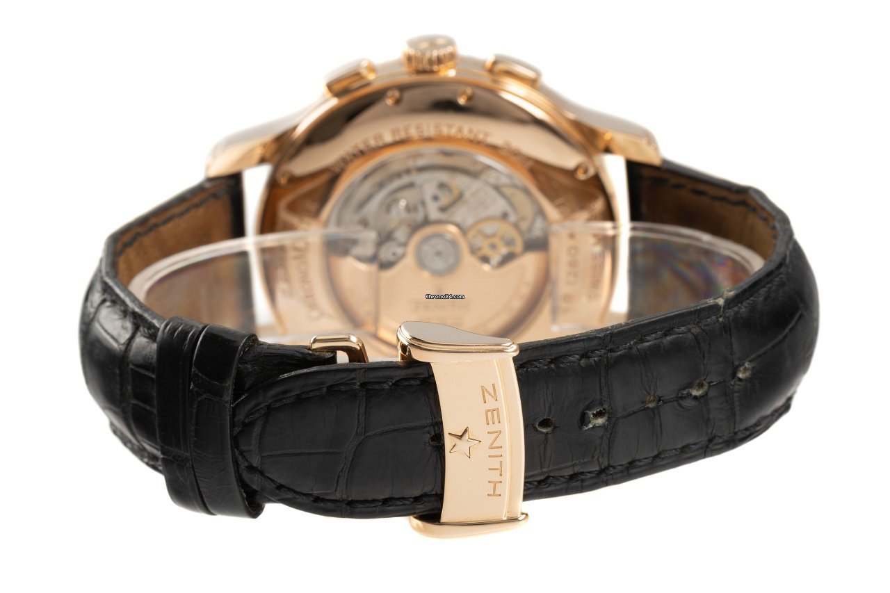 IMG_9081 Zenith El Primero Chronomaster Mens watch Unisex Automatic Red gold 18.1260.4021 Replica 8