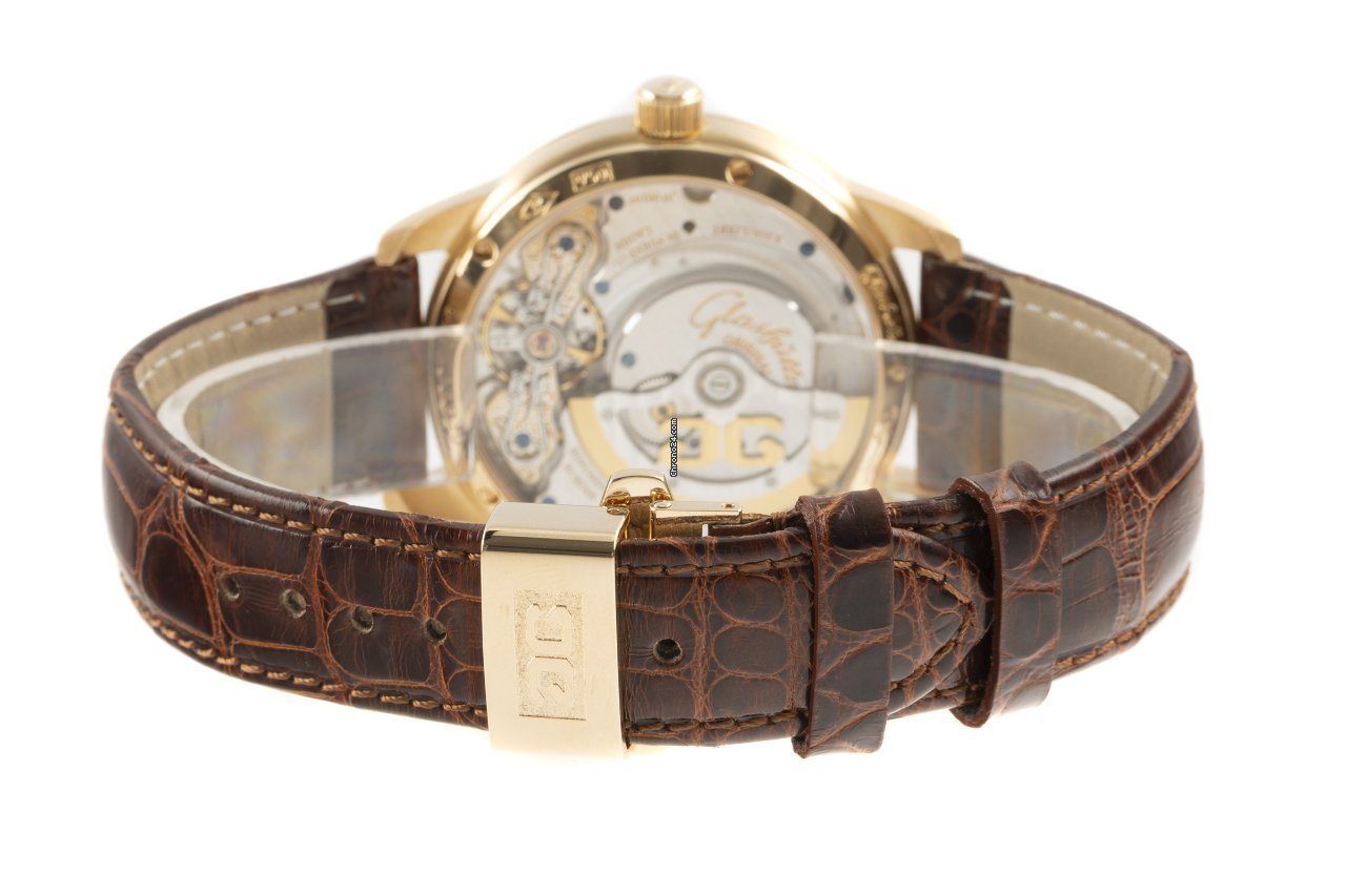 IMG_9081 Glashutte Original PanoMaticDate Mens watch Unisex Automatic Yellow gold 90-01-01-01-04 Replica 8