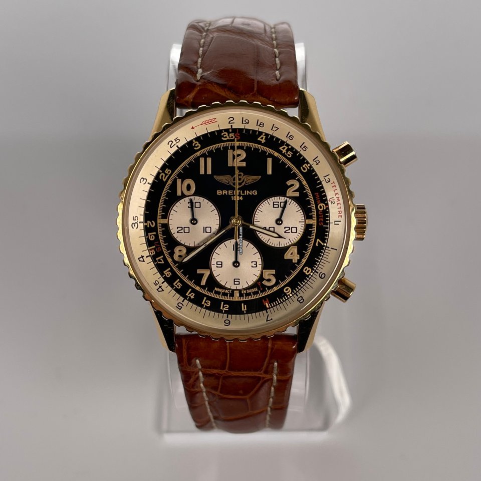 IMG_9081 Breitling Navitimer Mens watch Unisex Yellow gold K30021 Replica 8
