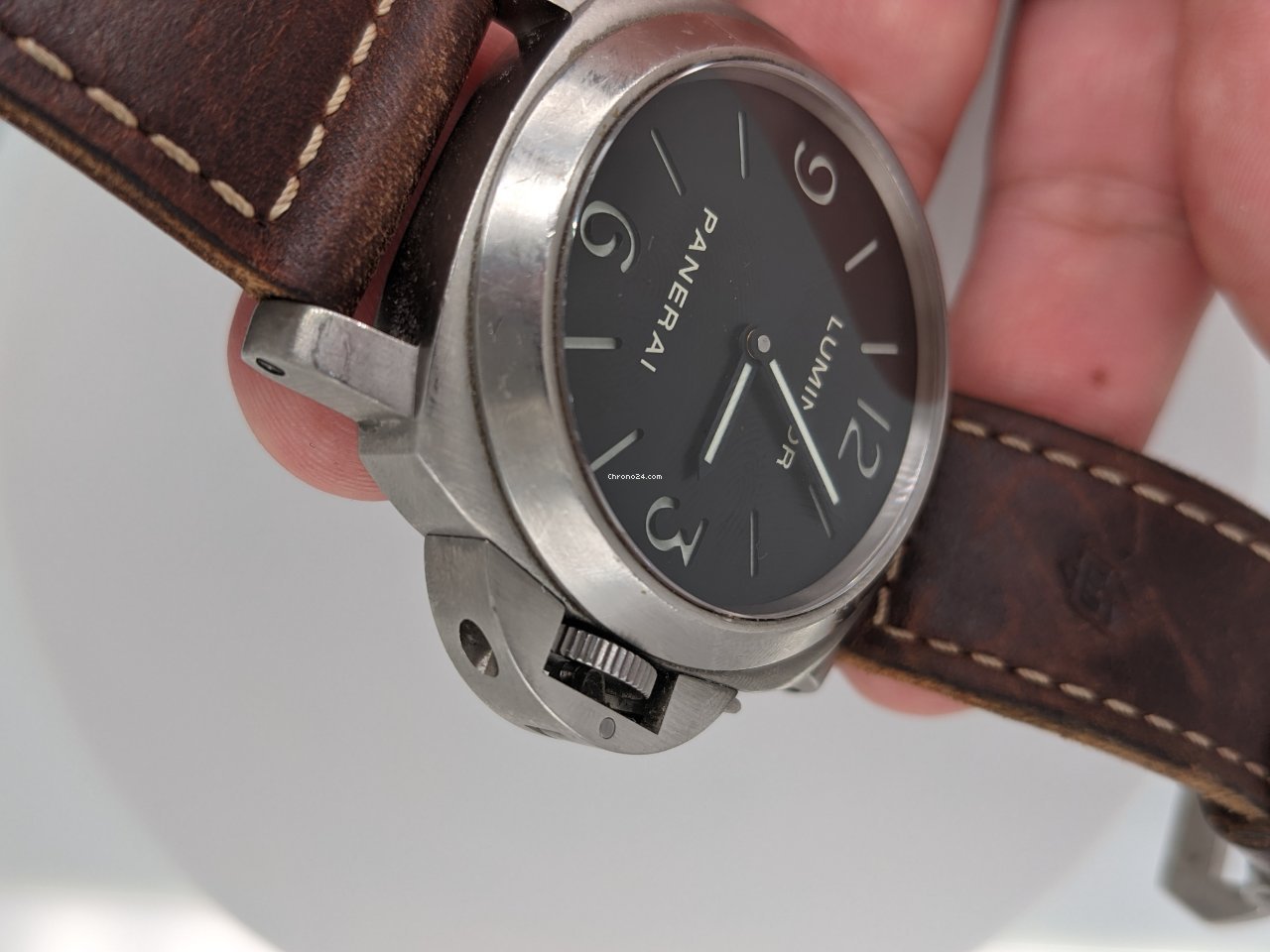 IMG_9081 Panerai Luminor Marina Mens watch Unisex Manual winding Titanium PAM 00116 Replica 8