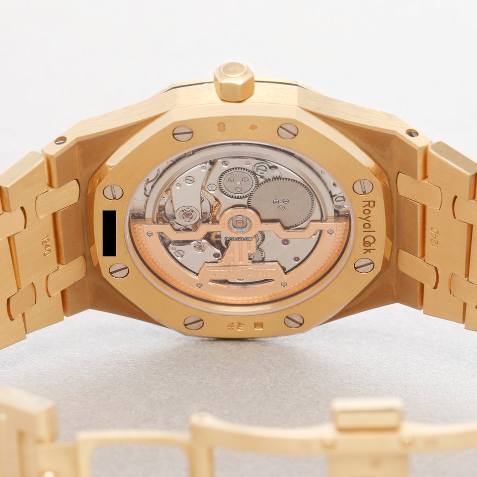 IMG_9081 Audemars Piguet Royal Oak Jumbo Mens watch Unisex Automatic Yellow gold 15202BA Replica 8