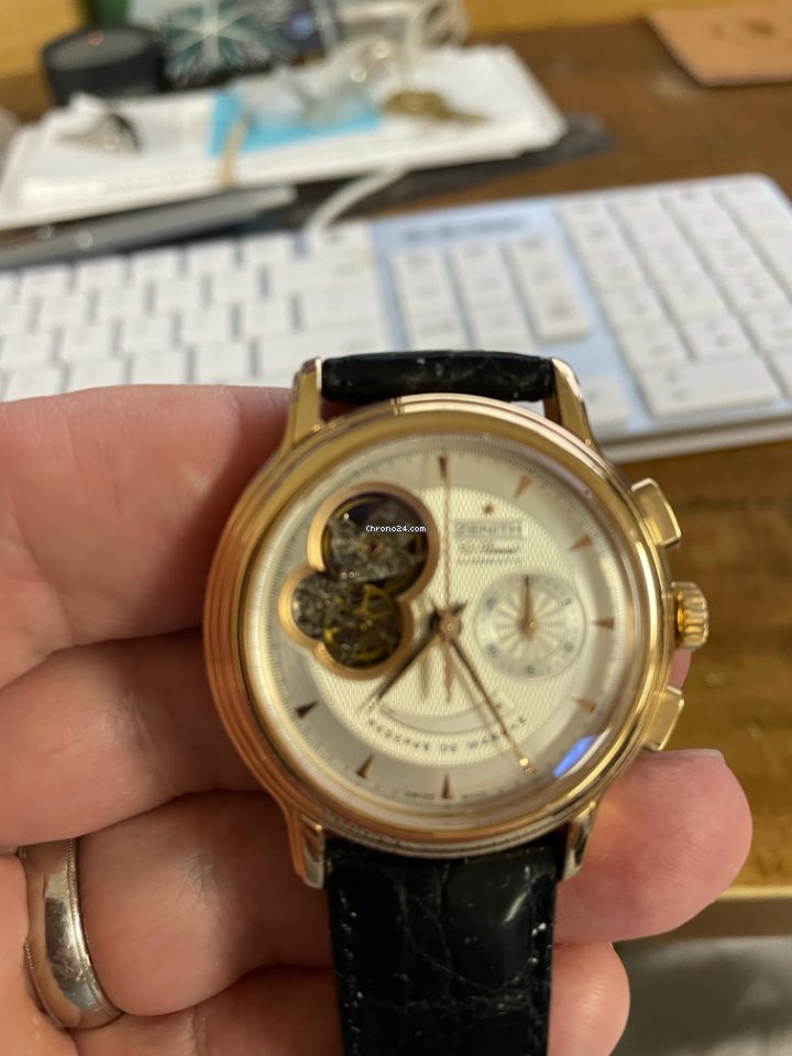 IMG_9081 Zenith El Primero Chronomaster Mens watch Unisex Automatic Rose gold 180.240.4021 Replica 8