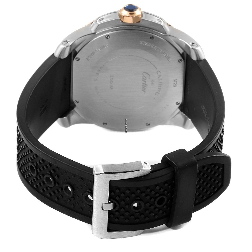 IMG_9081 Cartier Calibre de Cartier Diver Mens watch Unisex Automatic Steel W7100055 Replica 8