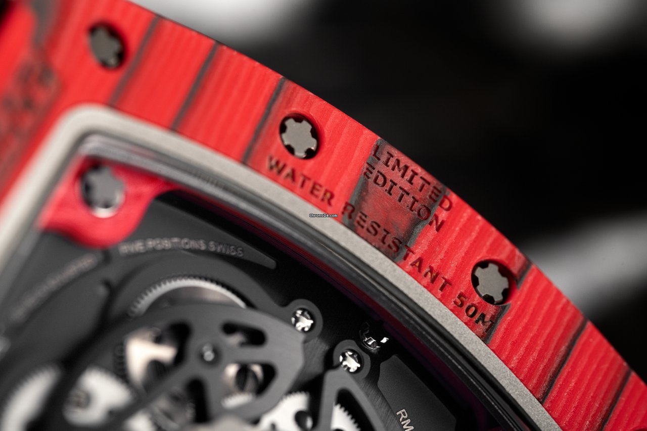 IMG_9081 Richard Mille RM 011 Mens watch Unisex Automatic Carbon RM 011 Red TPT Replica 8