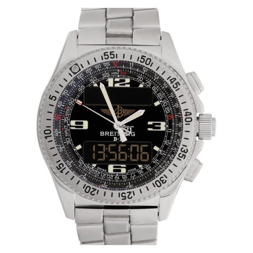 IMG_9081 Breitling B-1 Mens watch Unisex Quartz Steel A68062 Replica 8