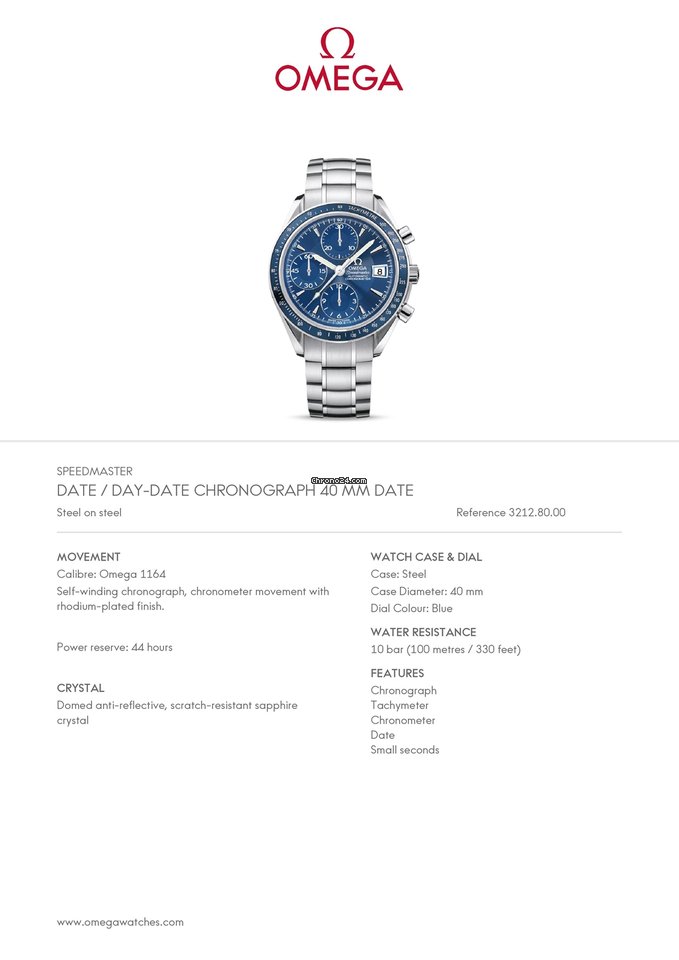 IMG_9081 Omega Speedmaster Date Mens watch Unisex Automatic Steel 3212.80 Replica 8