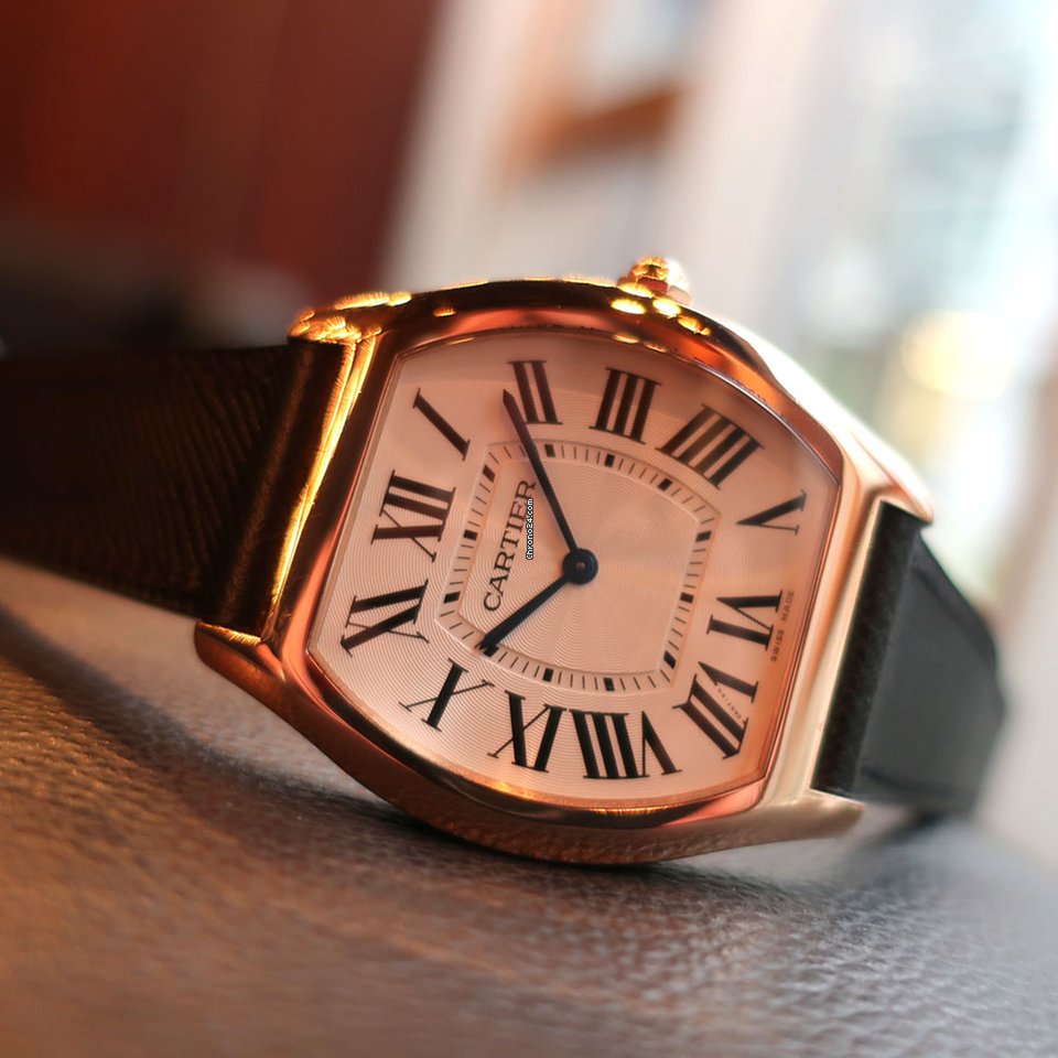 Cartier Tortue Mens watch Unisex Manual winding Rose gold WGTO0002 Replica 8