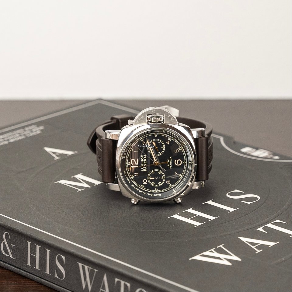 IMG_9081 Panerai Luminor 1950 3 Days Chrono Flyback Mens watch Unisex Automatic Steel PAM 00653 Replica 8