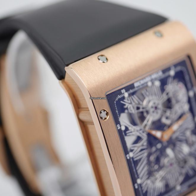 IMG_9081 Richard Mille Mens watch Unisex Manual winding Rose gold RM017 Replica 8