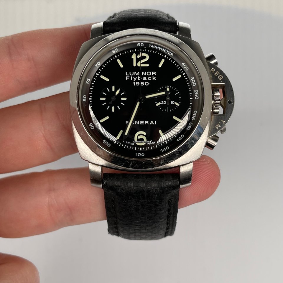 Panerai Luminor 1950 3 Days Chrono Flyback Mens watch Unisex Automatic Steel PAM 00212 Replica 8