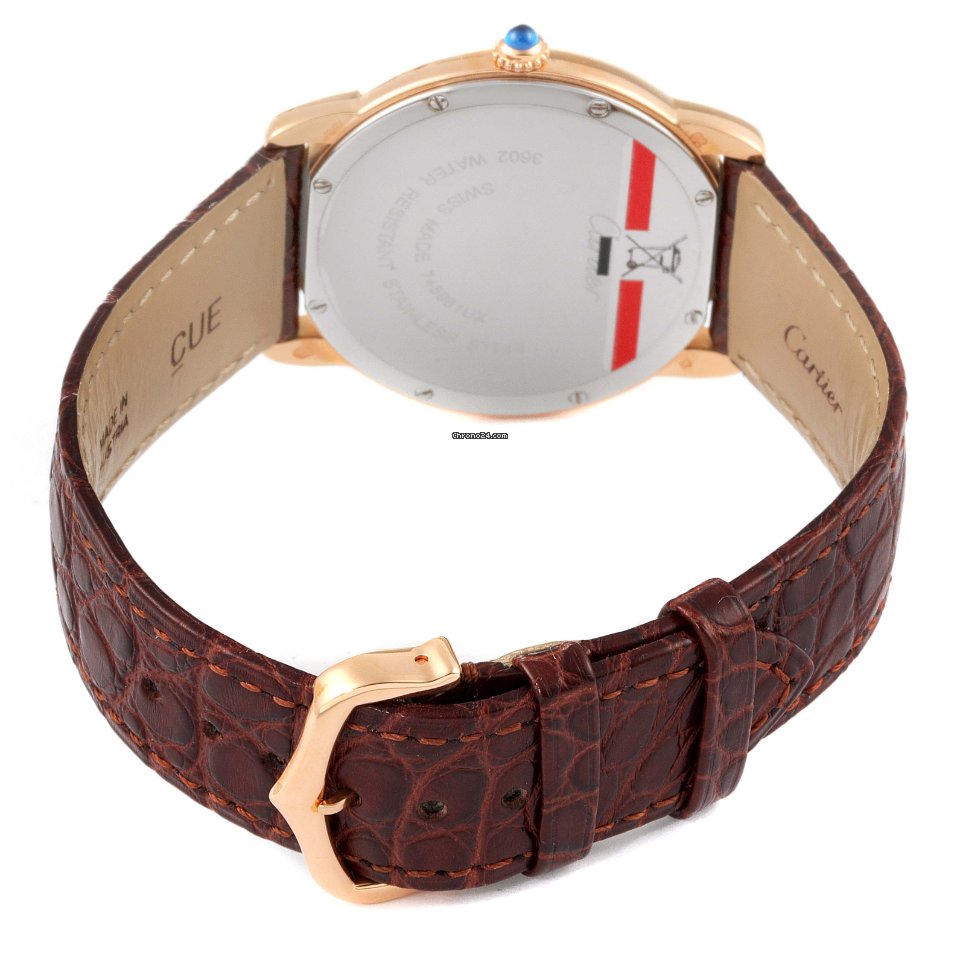 Cartier Ronde Solo de Cartier Mens watch Unisex Quartz Gold Steel W6701008 Replica 8