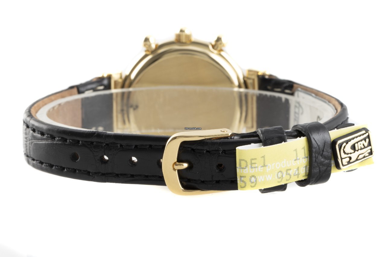 IMG_9081 IWC Da Vinci Chronograph Womens watch Quartz Yellow gold 3735 Replica 8