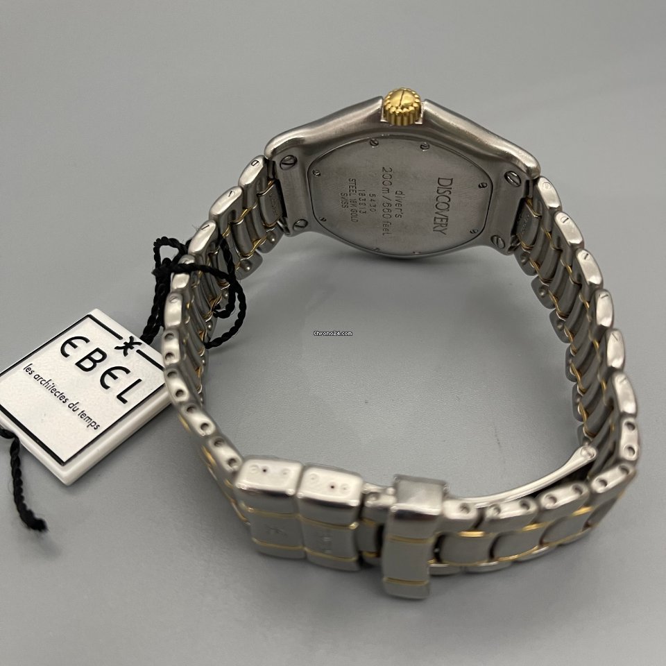 IMG_9081 Ebel Discovery Mens watch Unisex Gold Steel 183913 Replica 8