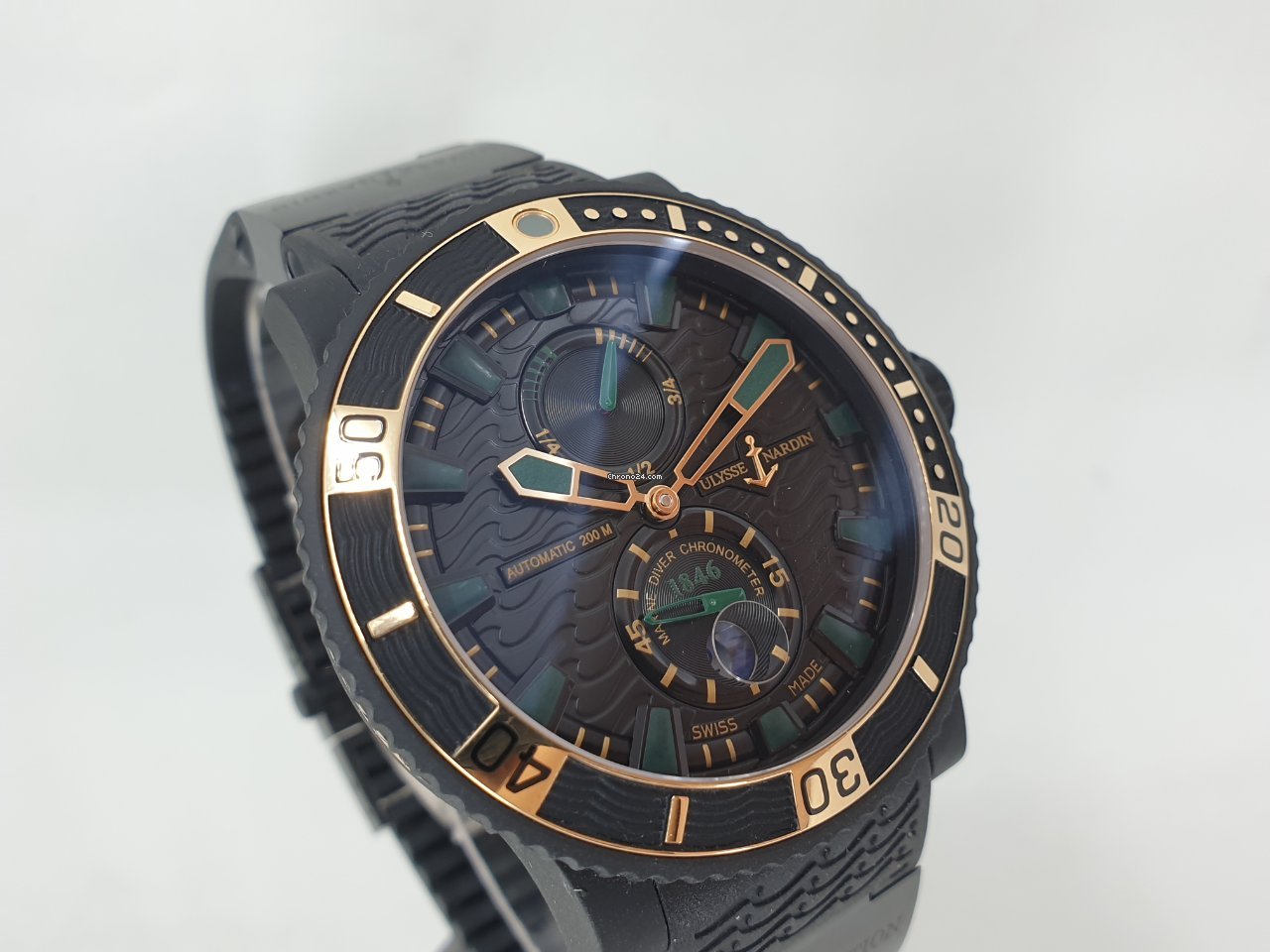 IMG_9081 Ulysse Nardin Diver Black Sea Mens watch Unisex Automatic Steel 263-92LE-3C 928 Replica 8