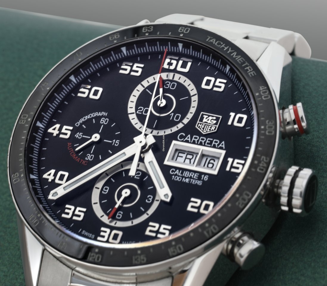 IMG_9081 TAG Heuer Carrera Calibre 16 Mens watch Unisex Automatic Steel CV2A1R.BA0799 Replica 8