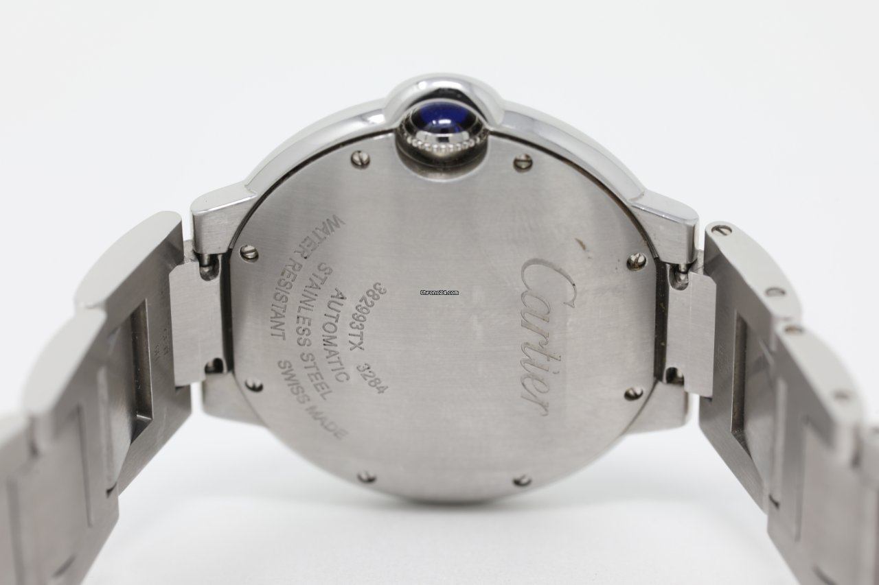 IMG_9081 Cartier Ballon Bleu 36mm Mens watch Unisex Automatic Steel WE902075 Replica 8