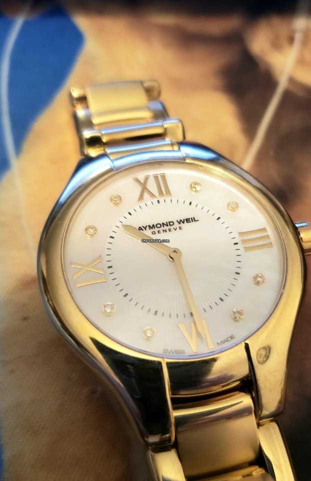 IMG_9081 Raymond Weil Noemia Womens watch Quartz Gold Steel 5136-P-00995 Replica 8