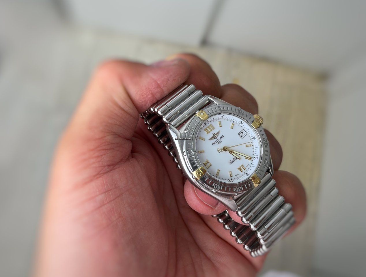 IMG_9081 Breitling Callisto Womens watch Quartz Gold Steel B64046 Replica 8