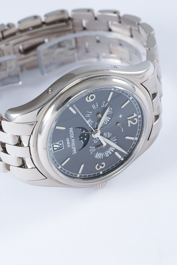IMG_9081 Patek Philippe Annual Calendar Mens watch Unisex Automatic White gold 5146 1G-010 Replica 8