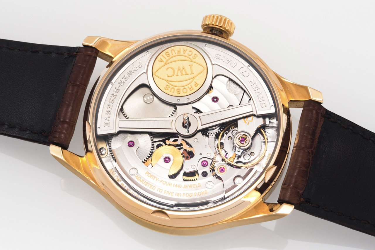 IWC Portuguese Automatic Mens watch Unisex Automatic Rose gold IW 500101 Replica 8