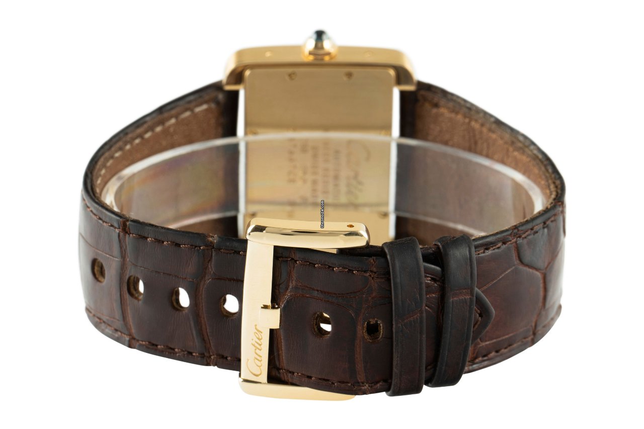 IMG_9081 Cartier Tank Divan Mens watch Unisex Automatic Yellow gold 2603 Replica 8