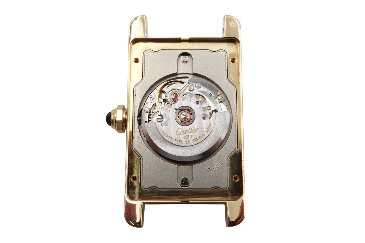 IMG_9081 Cartier Tank Americaine Mens watch Unisex Automatic Yellow gold 2483 Replica 8