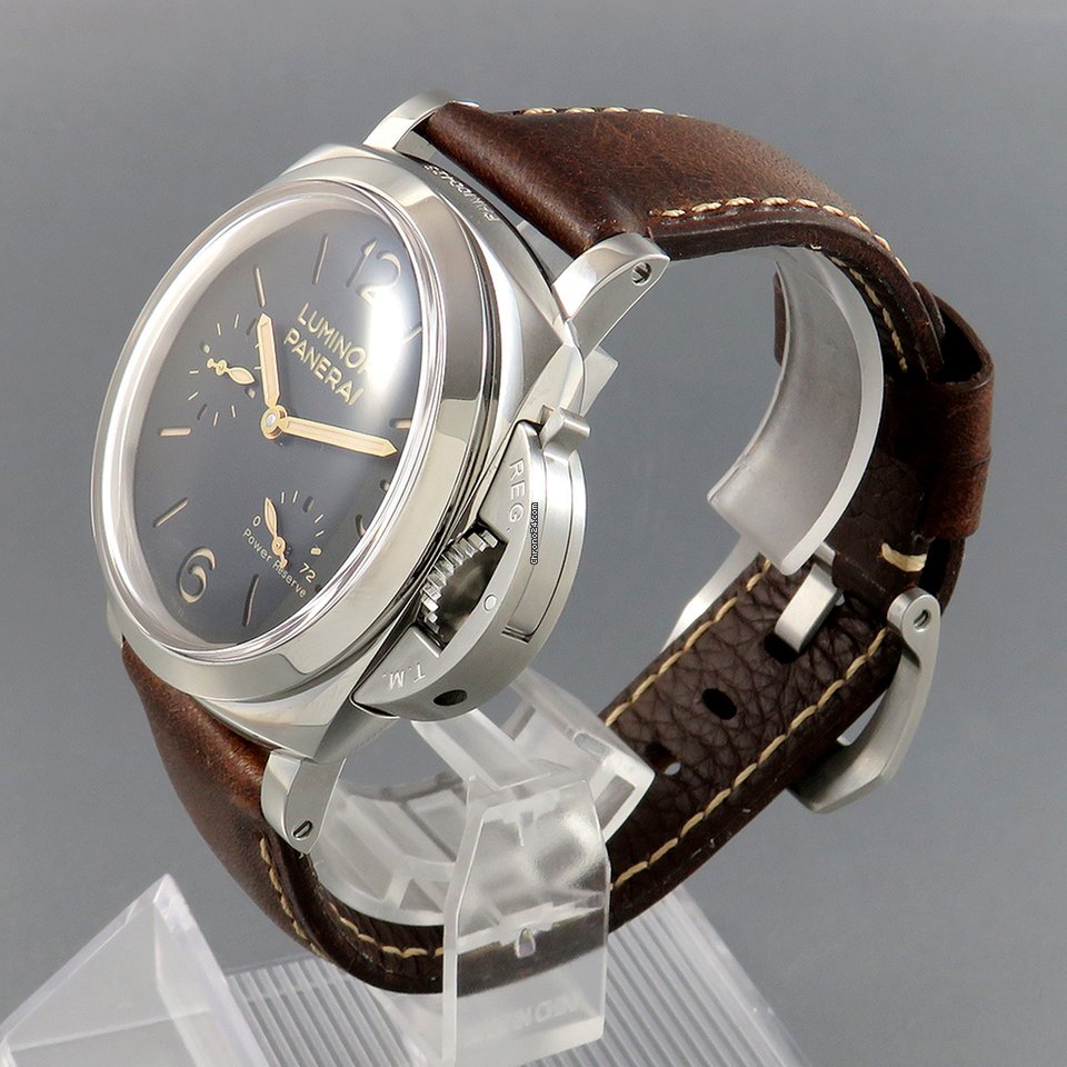 IMG_9081 Panerai Luminor 1950 3 Days Power Reserve Mens watch Unisex Manual winding Steel PAM 00423orPAM 423 Replica 8