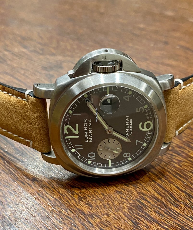 IMG_9081 Panerai Luminor Marina Automatic Mens watch Unisex Automatic Steel PAM 00086 Replica 8
