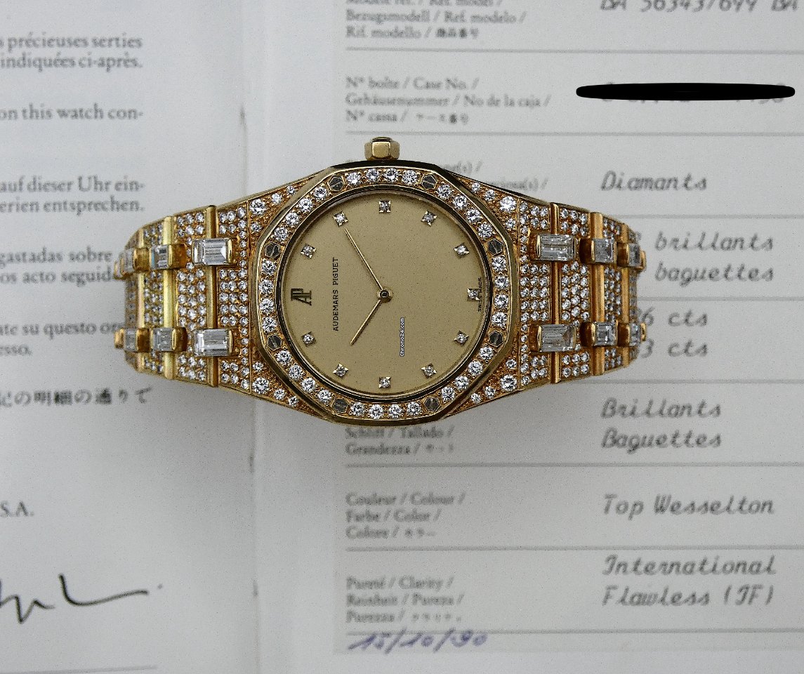 Audemars Piguet Royal Oak Mens watch Unisex Quartz Yellow gold BA56343 699 Replica 8