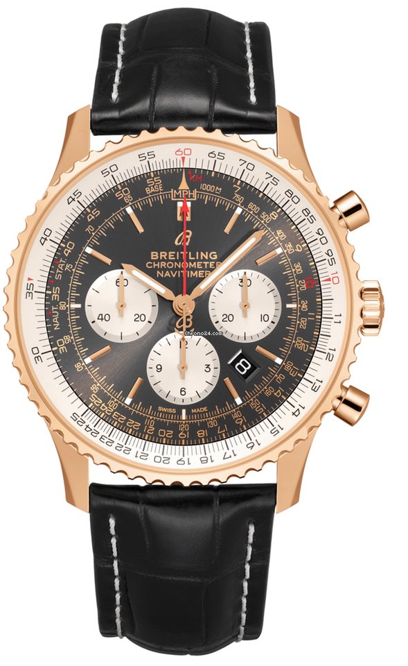 IMG_9081 Breitling Navitimer 01 (46 MM) Mens watch Unisex Automatic Rose gold RB0127121F1P1 Replica 8
