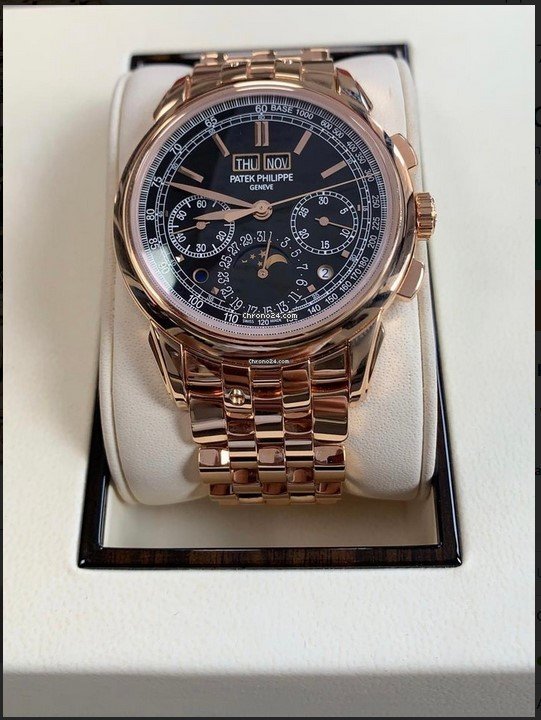 IMG_9081 Patek Philippe Perpetual Calendar Chronograph Mens watch Unisex Manual winding Rose gold 5270R-1R Replica 8