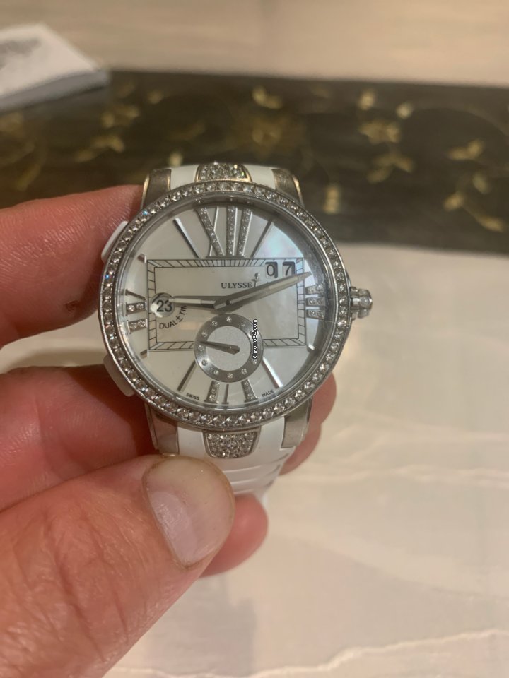 IMG_9081 Ulysse Nardin Executive Dual Time Lady Womens watch Automatic Steel 243-10B 391 Replica 8