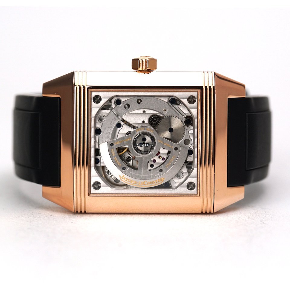IMG_9081 Jaeger-LeCoultre Reverso Squadra Hometime Mens watch Unisex Automatic Rose gold Q7002420 Replica 8