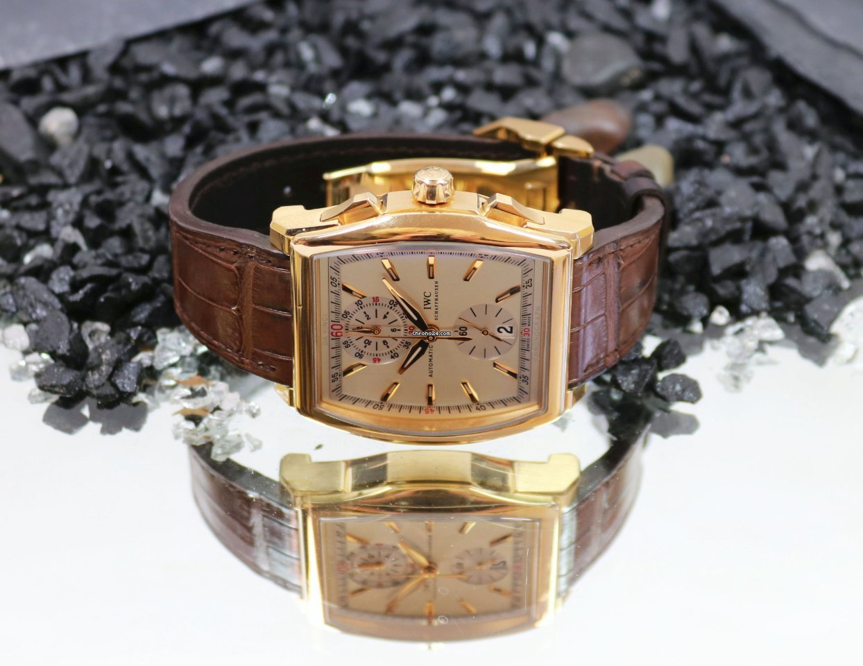 IMG_9081 IWC Da Vinci Chronograph Mens watch Unisex Automatic Rose gold 376402 Replica 8