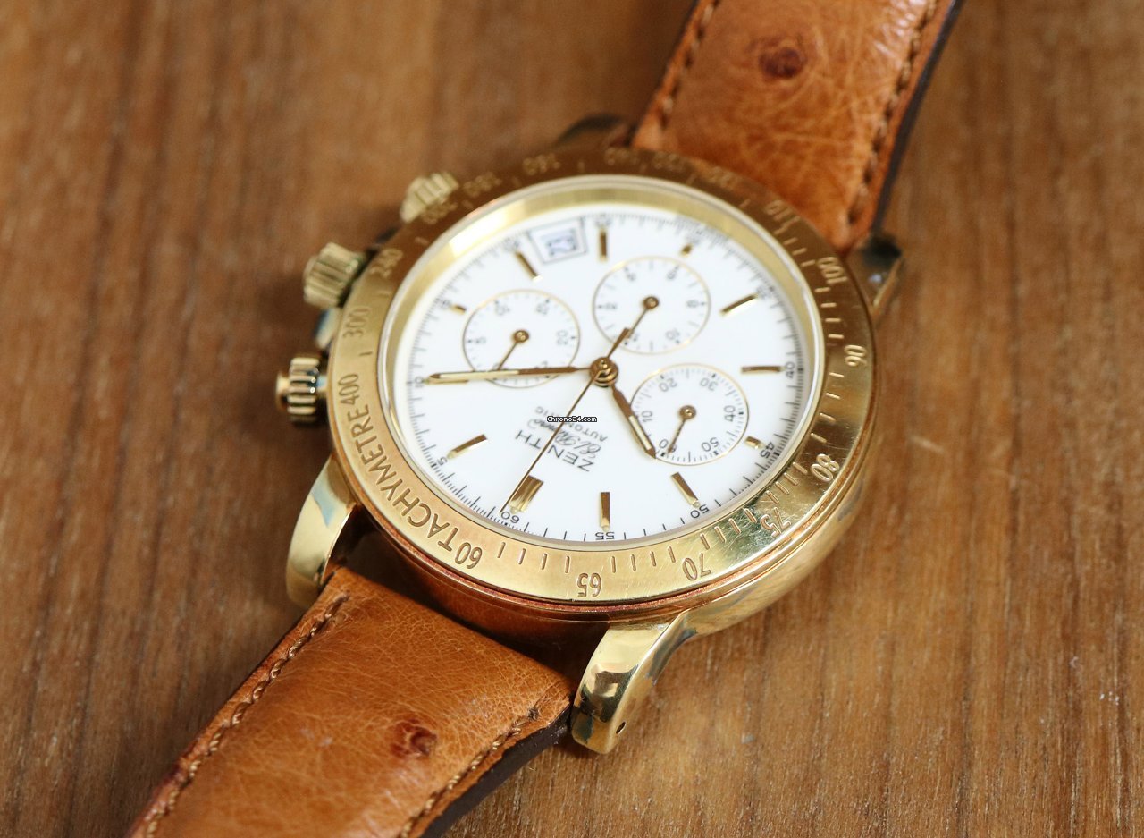 IMG_9081 Zenith El Primero Mens watch Unisex Automatic Yellow gold 30-0360-400 Replica 8