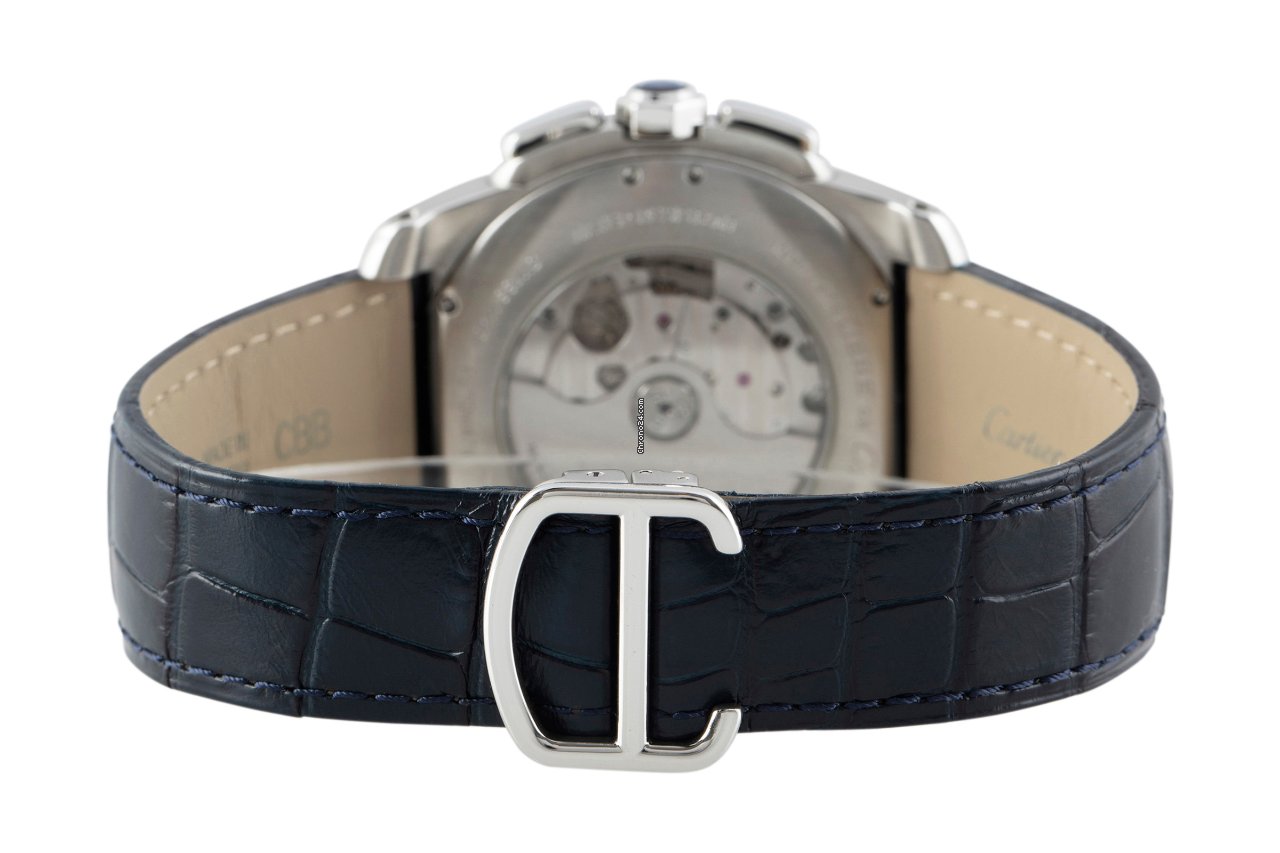 Cartier Calibre de Cartier Chronograph Mens watch Unisex Automatic Gold Steel W7100042 Replica 8